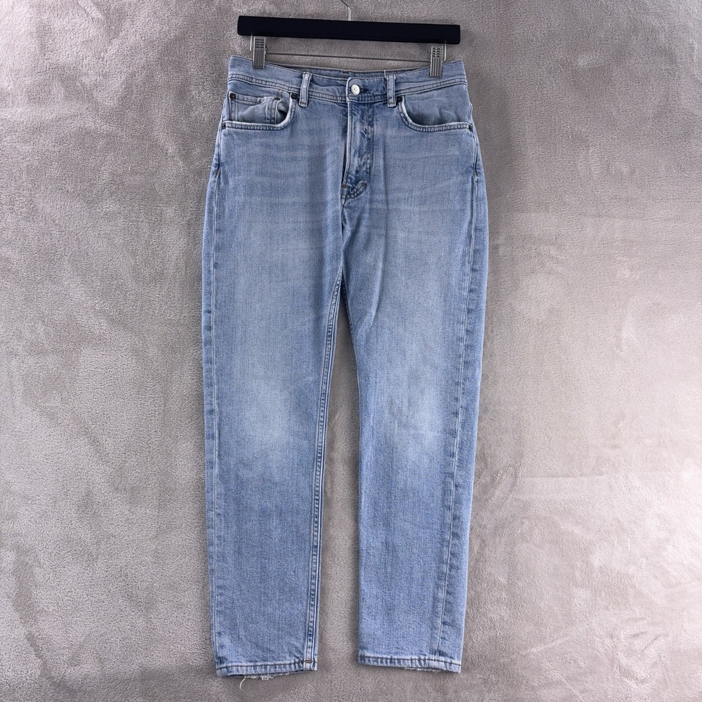 Acne Studios Slim Straight Jeans Womens Size 28x25 Blue Wash Denim Mid Rise